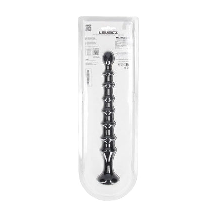 LEVELZ Ribbed Silicone Flared Anal Probe - Black