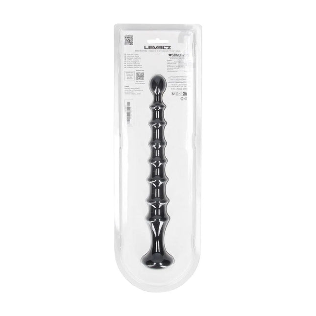 LEVELZ Ribbed Silicone Flared Anal Probe - Black
