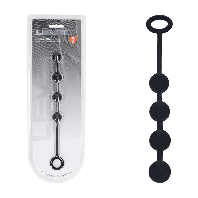 LEVELZ Round Silicone Small Anal Balls - Black