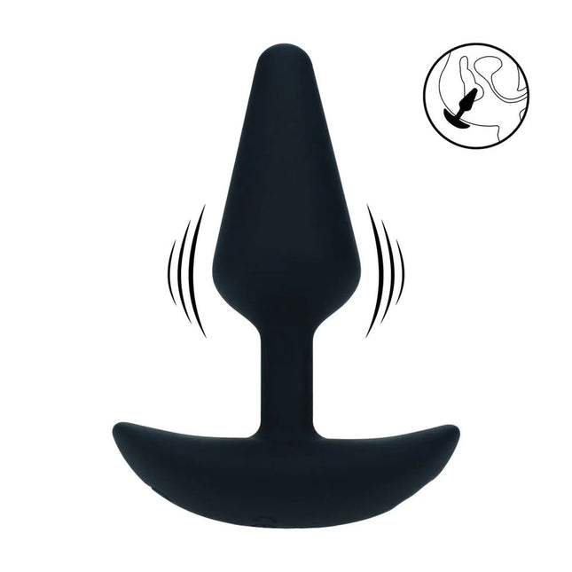 LEVELZ Classic Vibrating Silicone Small Anal Plug - Black