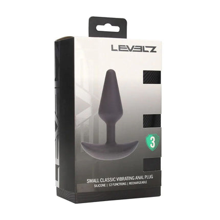 LEVELZ Classic Vibrating Silicone Small Anal Plug - Black