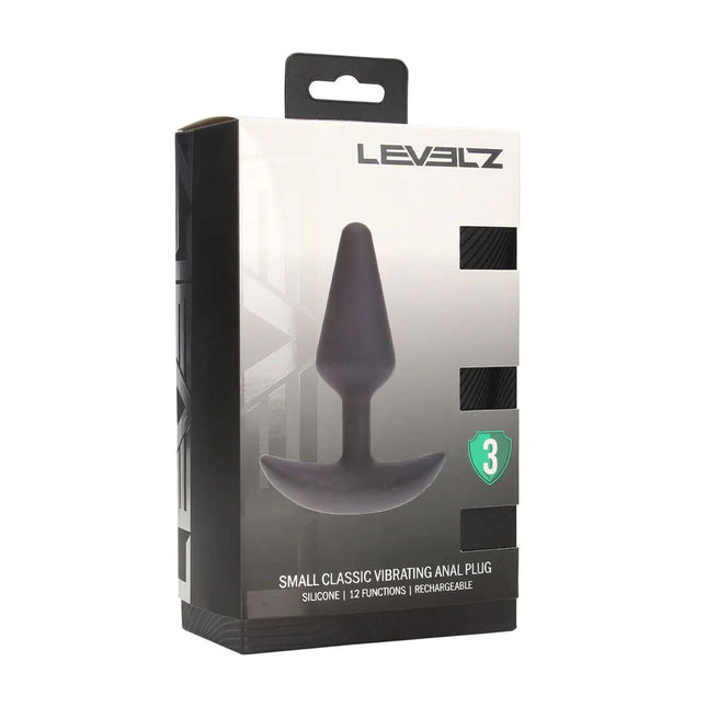 LEVELZ Classic Vibrating Silicone Small Anal Plug - Black