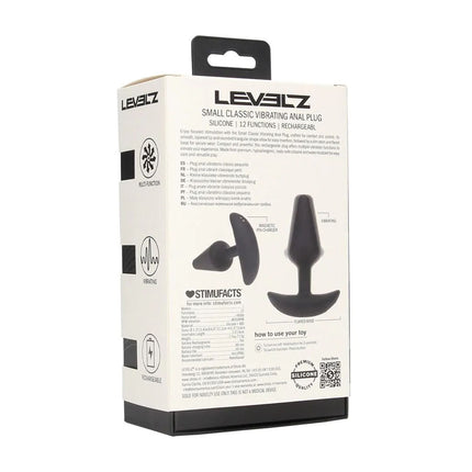 LEVELZ Classic Vibrating Silicone Small Anal Plug - Black
