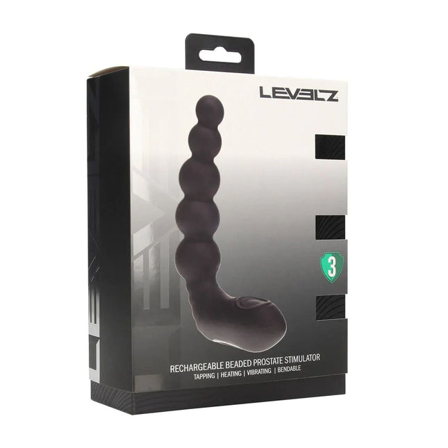 LEVELZ Rechargeable Heating Beaded Prostate Massager - Black