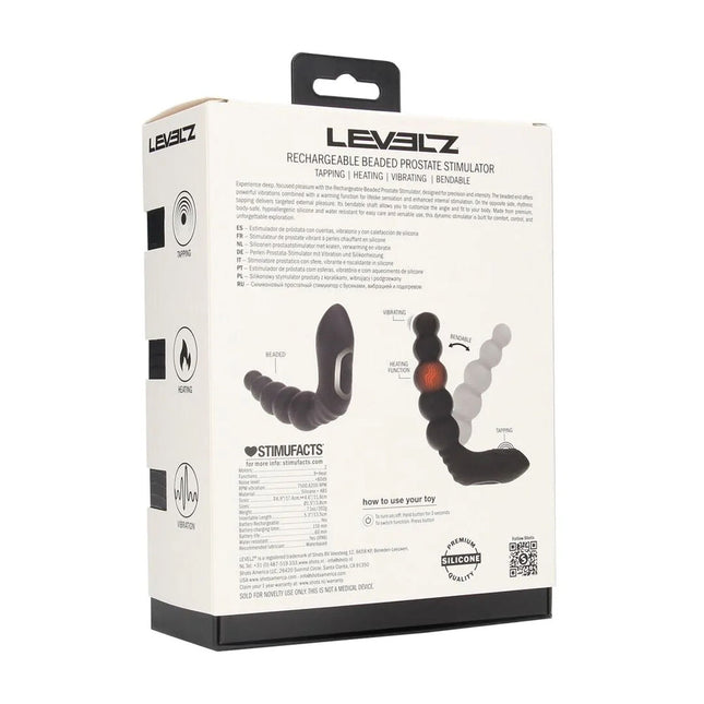 LEVELZ Rechargeable Heating Beaded Prostate Massager - Black
