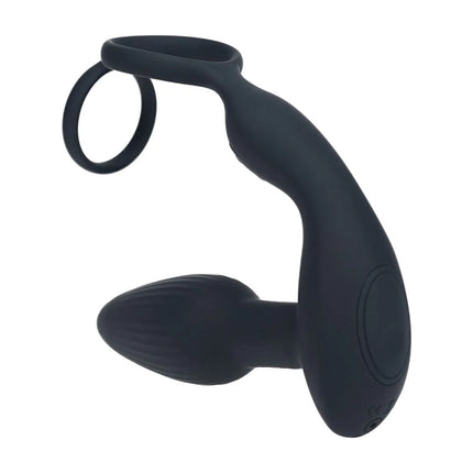 LEVELZ Dual Vibrating Prostate Stimulator with Cock Ring - Black
