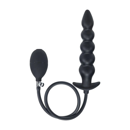 LEVELZ Beaded Inflatable Anal Plug - Black