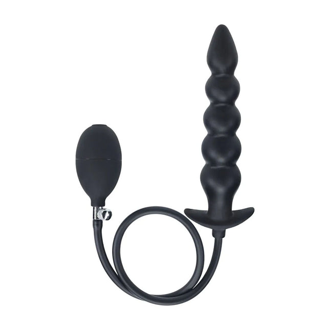 LEVELZ Beaded Inflatable Anal Plug - Black