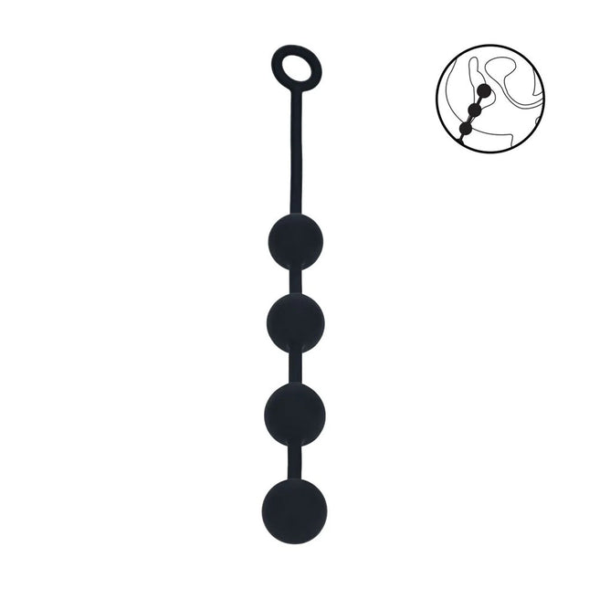 LEVELZ Round Silicone Large Anal Balls 40mm - Black