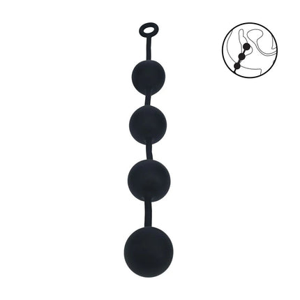 LEVELZ Round Anal Balls XXL 60mm - Black