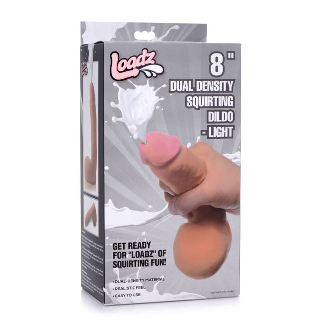 Loadz 8 Inch Dual Density Squirting Dildo Box Only