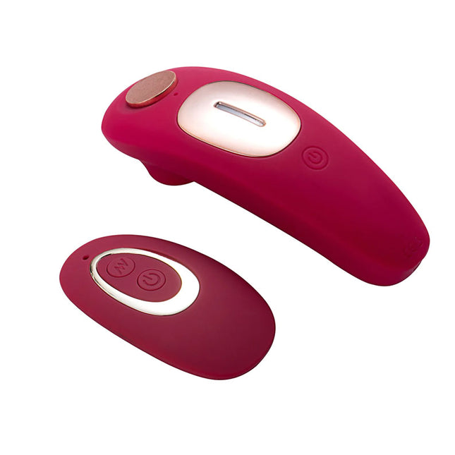 Maia Remi Red Panty Vibrator with Suction Remote