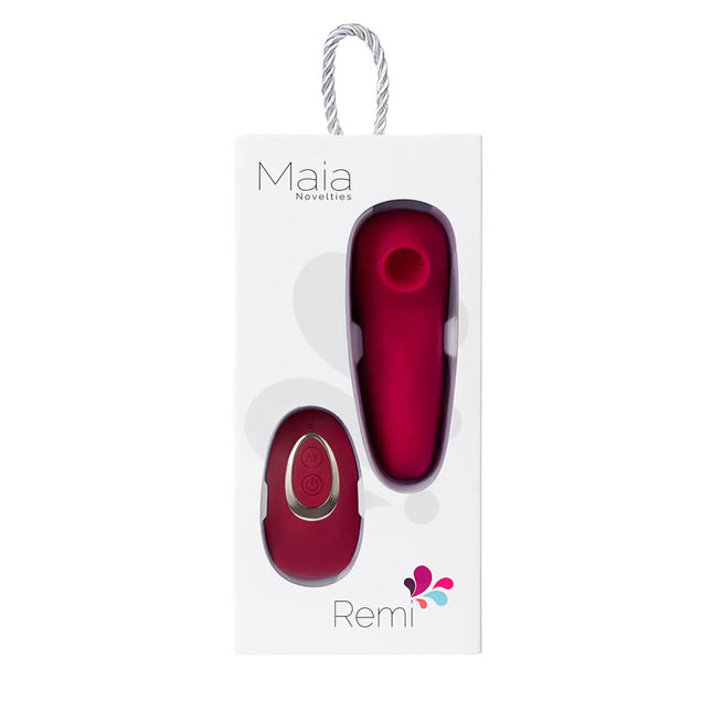 Maia Remi Red Panty Vibrator with Suction Box