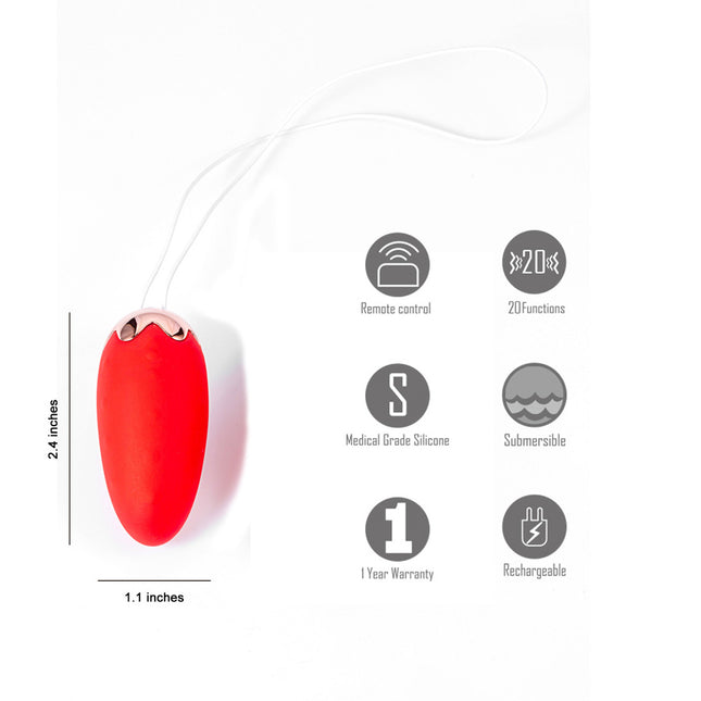 Maia Shortcake Vibrating Egg with Remote Features
