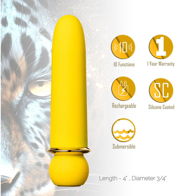 Maia JAGUAR Yellow 10.1cm Bullet Vibrator