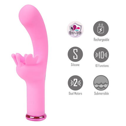 Maia MYLA - Pink 15.9 cm USB Rechargeable Butterfly Vibrator