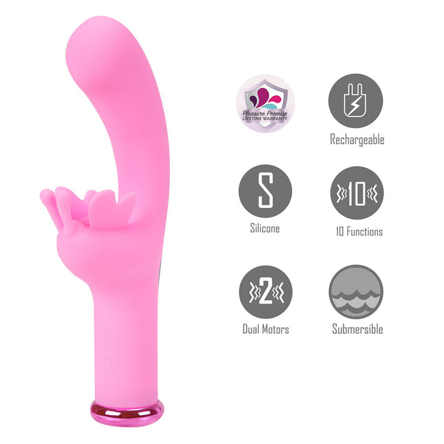 Maia MYLA - Pink 15.9 cm USB Rechargeable Butterfly Vibrator