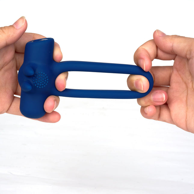 Maia HUXLEY Blue Strong Vibrating Cock Ring