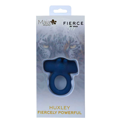 Maia HUXLEY Blue Strong Vibrating Cock Ring