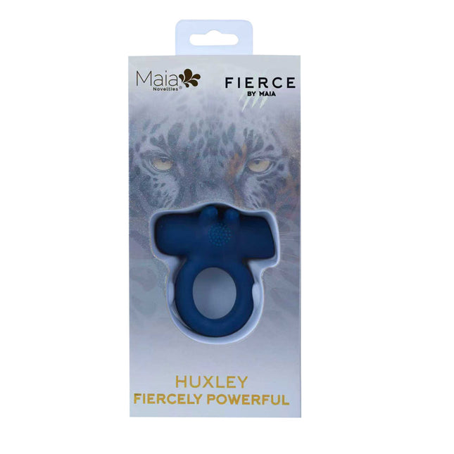 Maia HUXLEY Blue Strong Vibrating Cock Ring