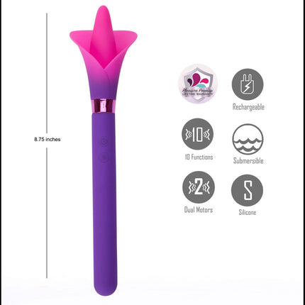Maia Vala Fiercely Powerful Pink Flower Vibrator