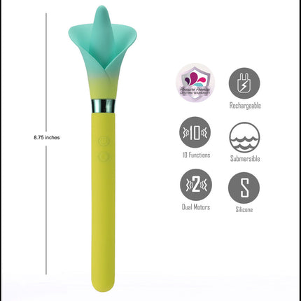 Maia Vala Fiercely Powerful Green Flower Vibrator