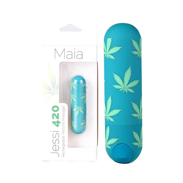 Maia Jessi 420 Emerald Green 7.6cm Bullet Vibrator