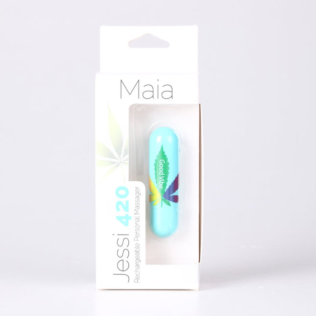 Maia Jessi 420 Teal 7.6cm Bullet Vibrator