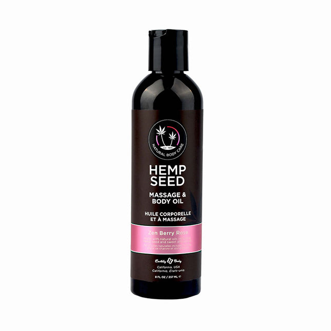 Hemp Seed Massage Oil Zen Berry Rose 237ml