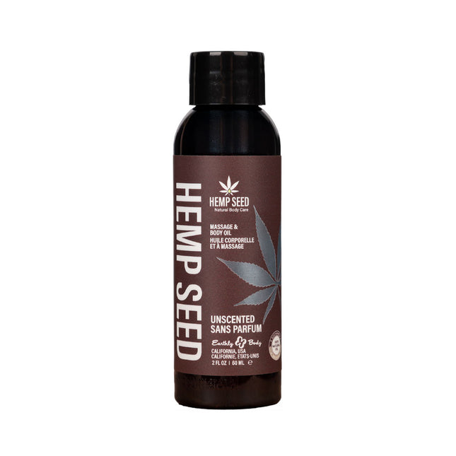 Hemp Seed Massage & Body Oil Unscented 59ml Bottle