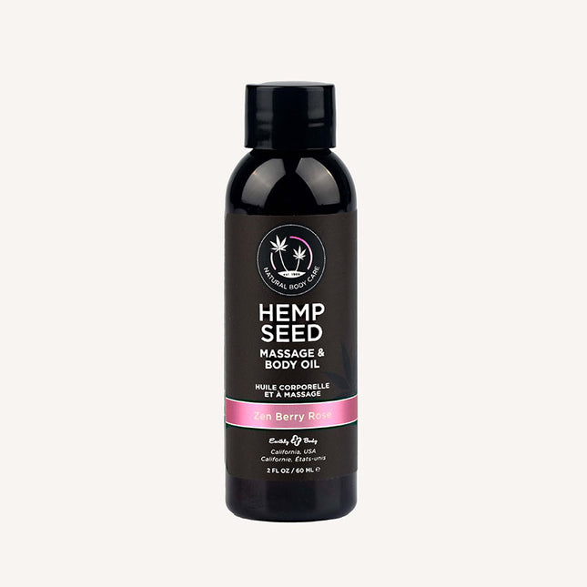 Hemp Seed Massage Oil Zen Berry Rose 59ml