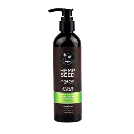Hemp Seed Massage Lotion Naked In The Woods (White Tea & Ginger) Scented - 237ml Bottle