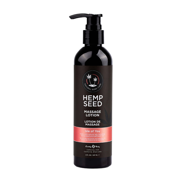 Hemp Seed Massage Lotion Isle Of You (Coconut Water, Citrus & Vanilla) Scented - 237ml Bottle
