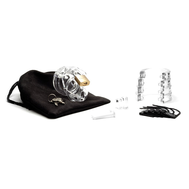 Mini-Me CB-X Chastity Cock Cage Kit - Clear 1.25 Inch