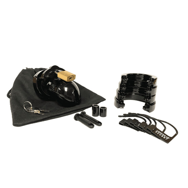 Mr. Stubb CB-X Chastity Cock Cage Kit - Black 1.75 Inch