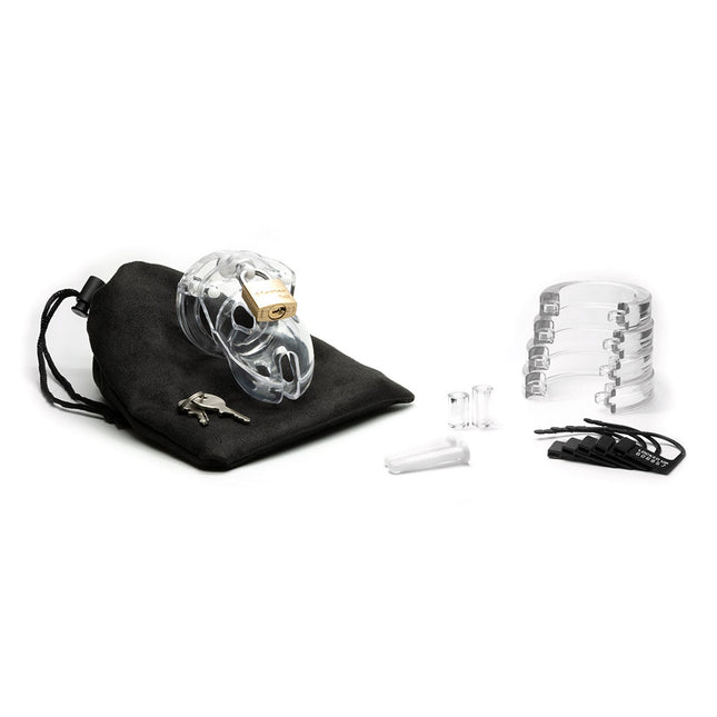 Mr. Stubb CB-X Chastity Cock Cage Kit - Clear 1.75 Inch