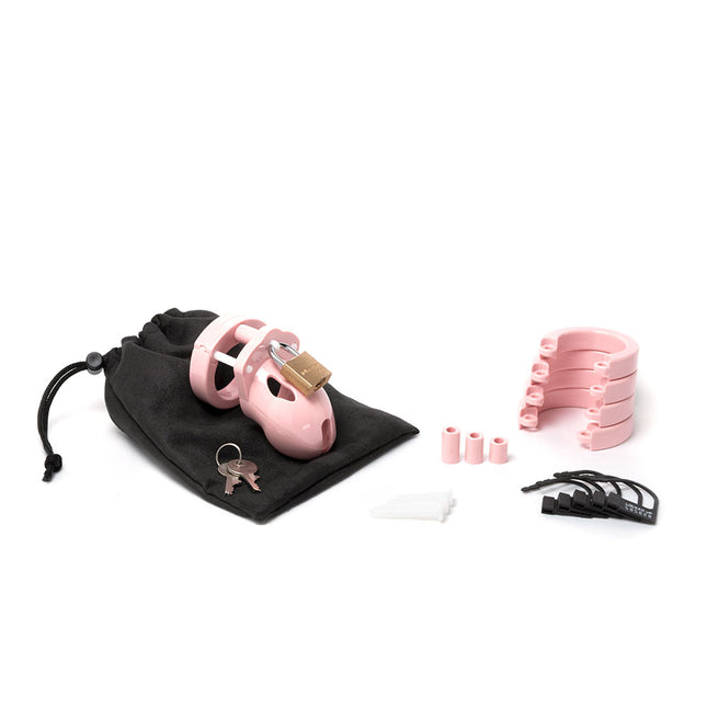 Mr. Stubb CB-X Chastity Cock Cage Kit Pink 1.75 Inch