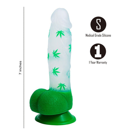 Maia Leif Clear 7" Suction Cup Dildo Size
