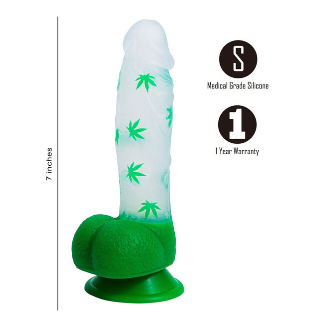 Maia Leif Clear 7" Suction Cup Dildo Size