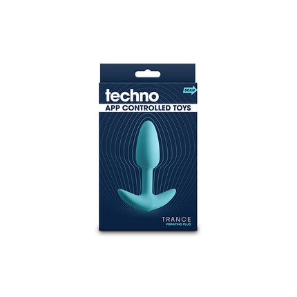 Techno Trance Blue Vibrating Plug with App Control