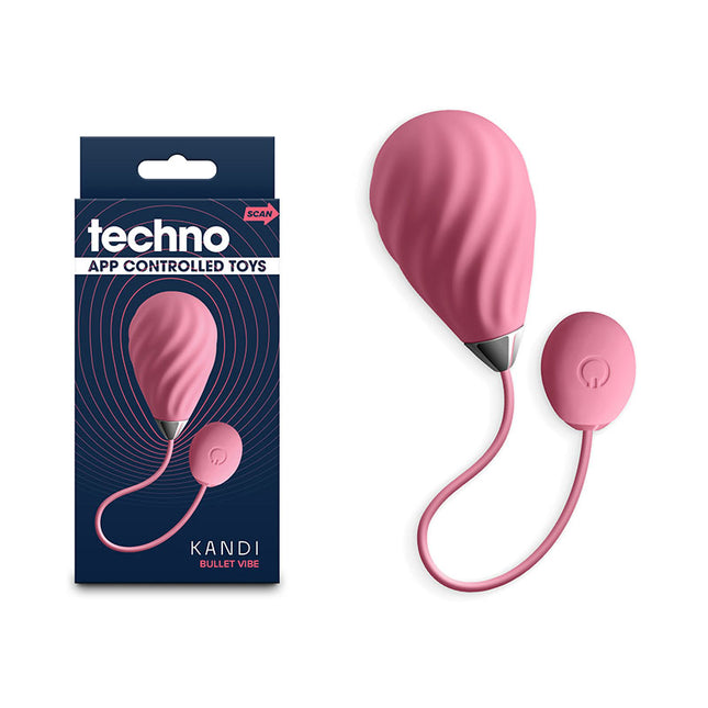 Techno Kandi Pink Vibrating Egg with App Control Box