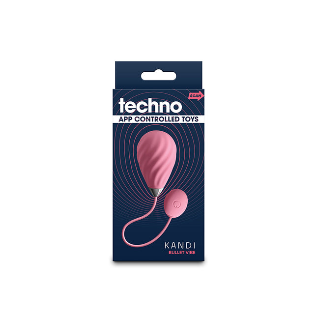 Techno Kandi Pink Vibrating Egg with App Control Bullet Vibe