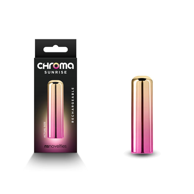 Nsnovelties Chroma Sunrise - Small Pink/Gold 6.8 cm Bullet Vibrator