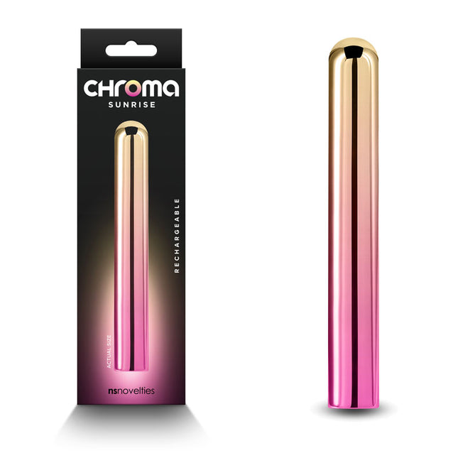 Nsnovelties Chroma Sunrise - Large Pink/Gold 13.8 cm Bullet Vibrator