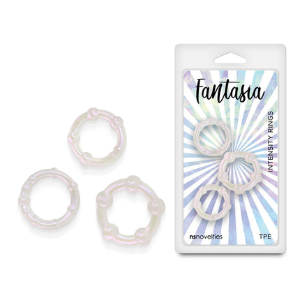 Fantasia Intensity Rings Pearlescent Beaded Cock Rings - Set of 3