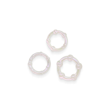 Fantasia Intensity Rings Pearlescent Beaded Cock Rings - Set of 3