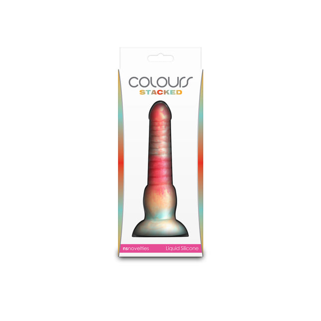 Colours Stacked Red/Gold 6 Inch Fantasy Dildo