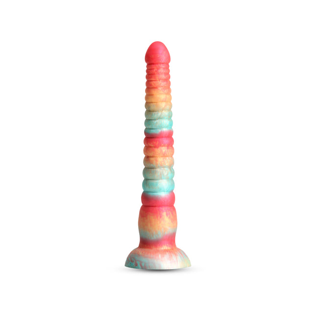 Colours Stacked Red/Gold 9 Inch Fantasy Dildo