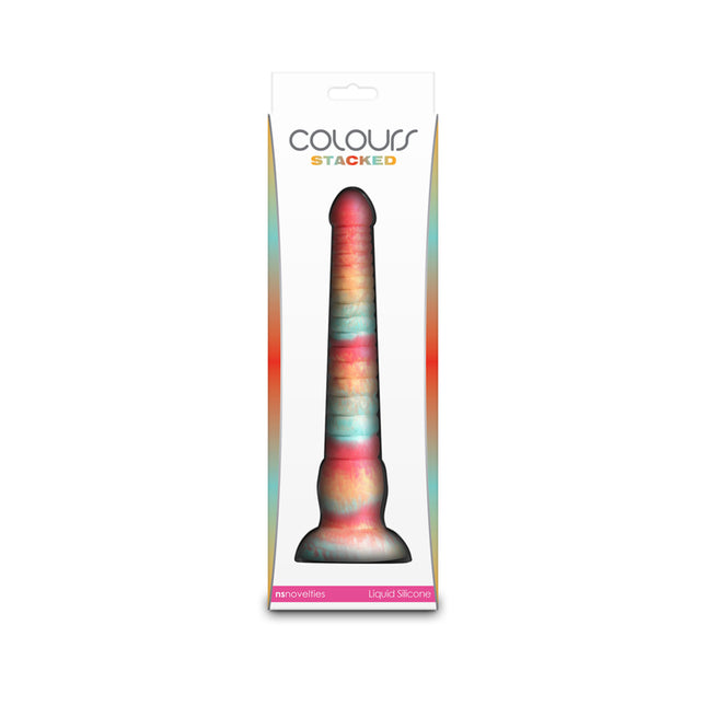 Colours Stacked Red/Gold 9 Inch Fantasy Dildo case only liquid silicone