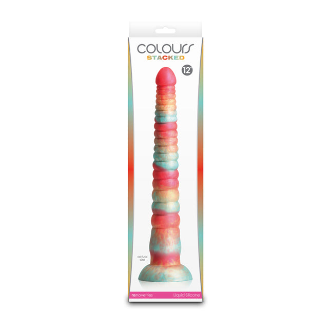 Colours Stacked Red/Gold 12 Inch Fantasy Dildo